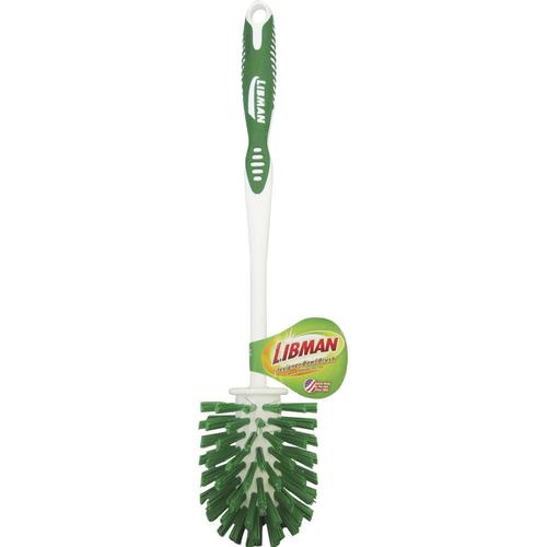 LIBMAN 14&quot; ROUND BOWL BRUSH,
GRN FOR TOILET 6EA/CS
(handle is 10&quot;, handle to
bristle is 14&quot;)