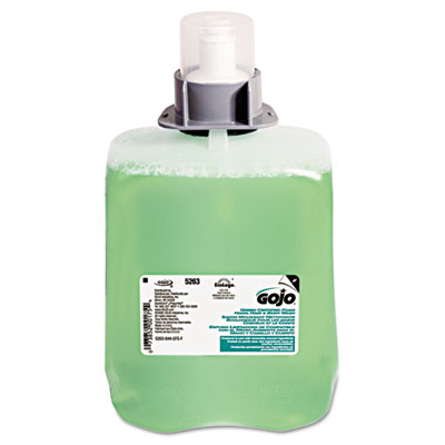 GOJO Green Certified Foam Hair 
and Body Wash, Cucumber Melon, 
2,000 mL Refill, 2/Carton