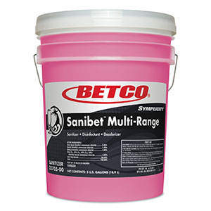 SANIBET 5Gal/PL Multi-Range
Sanitizer Disinfectant
Deodorizer BETCO SYMPLICITY