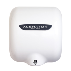 EXC XLERATOR Hand Dryer, 
XL-W-110, 110/120v Surface 
Mounted, Automatic, White 
Epoxy