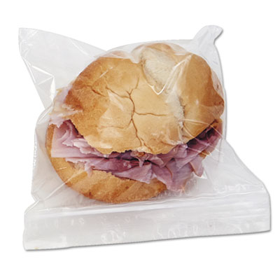 Reclosable Food Storage Bags, 
Sandwich, 1.15 mil, 6.5&quot; x 
5.89&quot;, Clear, 500/Box