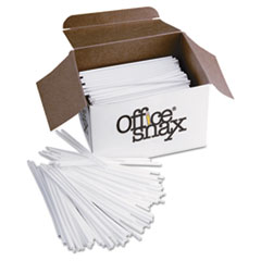 PLASTIC STIR STICKS 5&quot;, PLASTIC, WHITE, 1000/BOX
