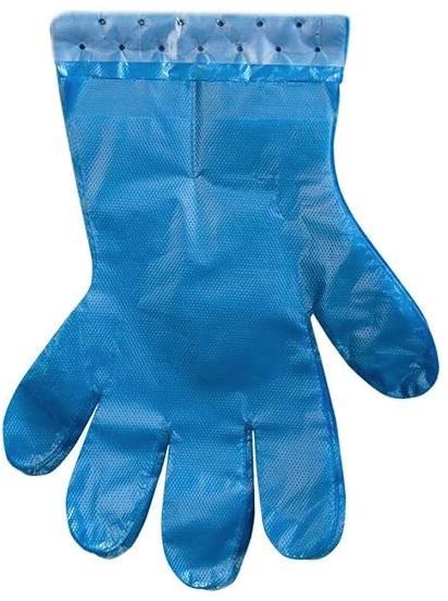 Blue Poly Gloves, 8000 pcs/cs,  2000 pcs/bx