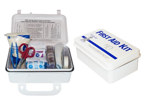 10 PERSON FIRST AID KIT PLASTIC 12 case