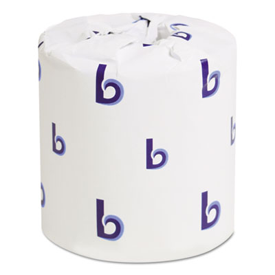 BOARDWALK  1-Ply Toilet 
Tissue, Septic Safe, White, 
1,000 Sheets, 96 Rolls/Carton
