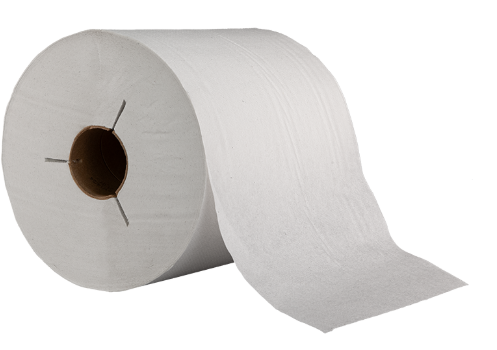 White Roll Towel, Y-Notch,  800&#39; 6/case