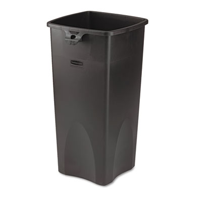Rubbermaid Untouchable Square  Waste Trash Receptacle, 23gal, 