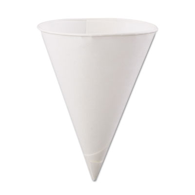 PAPER CONE CUP, ROLLED RIM, 6oz, 5000/cs, KONIE