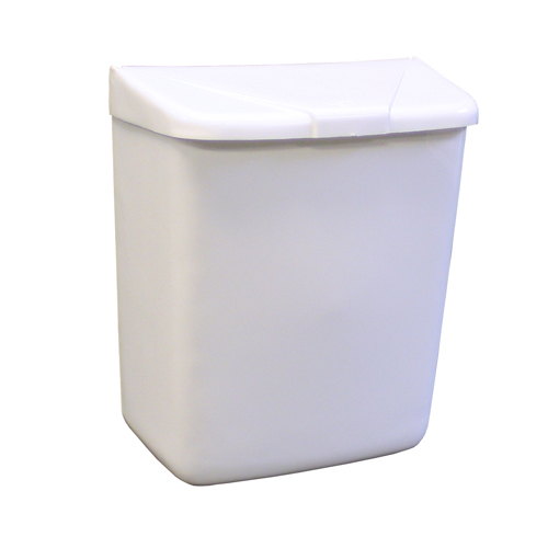WHITE SANI NAPKIN RECEPTACLE HOSP FEMININE HYGIENE PLASTIC