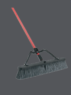 Libman 24&quot; Rough Sweep Broom -  Brace &amp; Handle 4/cs