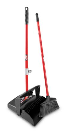 LIBMAN LOBBY DUST PAN &amp; BROOM  COMBO (OPEN LID), 2/cs