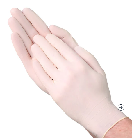 Vanguard Small Cream Stretch  Vinyl Powder-Free Exam Glove 
