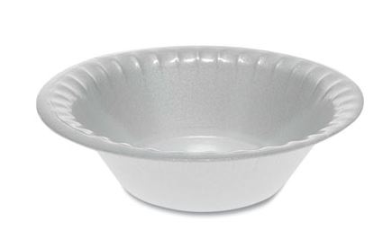 Unlaminated Foam Dinnerware, Bowl, 6&quot; Diameter, 12 oz,