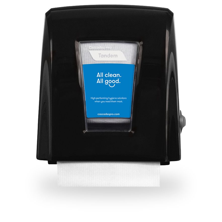 DISP ROLL TOWEL TANDEM BLK SMALL FOOTPRINT NANO 