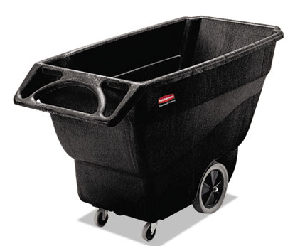 Structural Foam Tilt Truck,  600lb Cap, Black, 0.75 cu yd