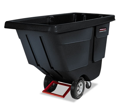 Rotomolded Tilt Truck, 850lb  Cap, Black 1 cu yd