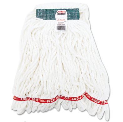 Web Foot Shrinkless Looped End  Wet Mop Head, 1&quot;HB, Cotton / 
