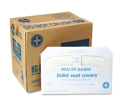 Health Gards Toilet Seat Covers, White, 14.25 x 16.5,